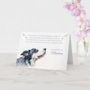 Dog Sympathy Personalised Dog Name Spritual Card