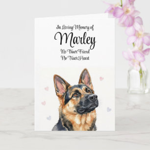 Dog Sympathy Personalised Name German Shepard Card