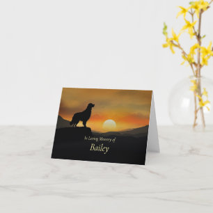 Dog Sympathy Pet Loss Custom Name Beautiful  Card