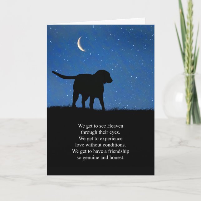 Dog Sympathy Spiritual Heartfelt Words Card (Front)