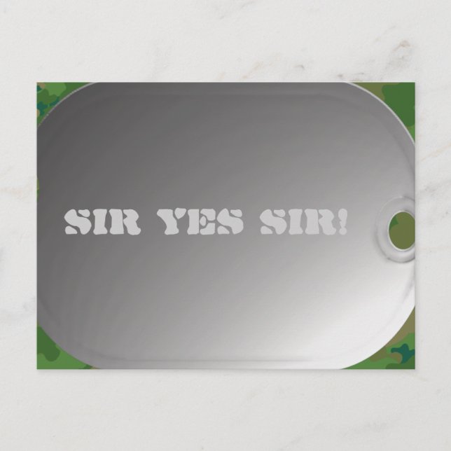 Dog Tag camo style Postcard (Front)