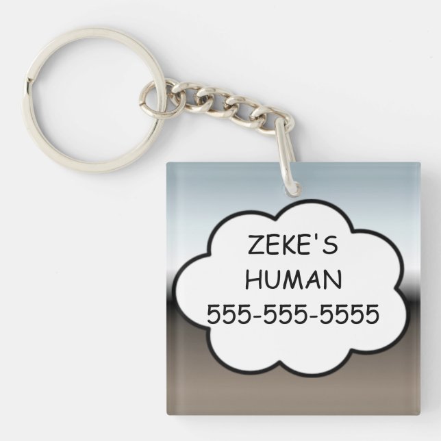 Dog Tag (CUSTOMIZABLE) Key Ring (Front)