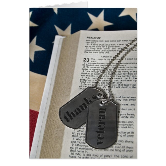 Dog Tags on Bible (Front)