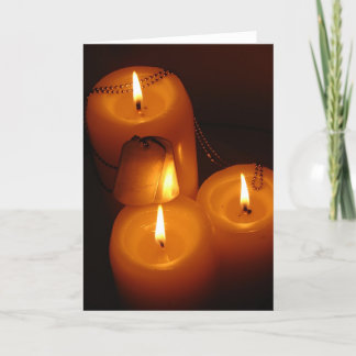 Dog tags with candles card
