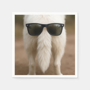 Dog Tail with Sunglasses Napkin