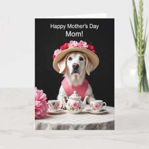 Dog Tea Party Mothers Day Card