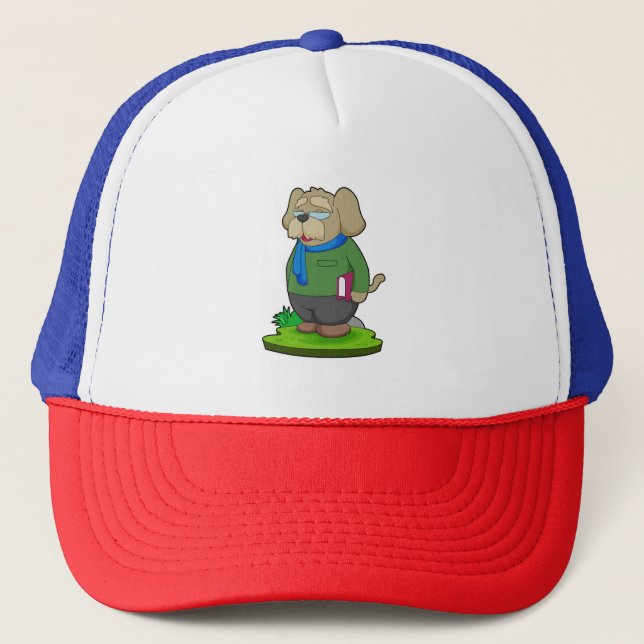 Dog Teacher Book Trucker Hat (Front)
