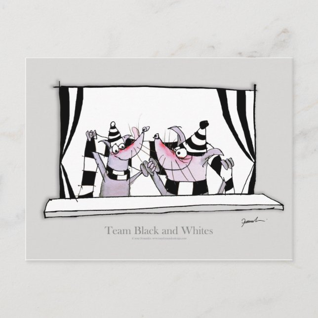 dog team bw postcard (Front)