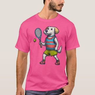 Dog Tennis Club Animals Sport Tournament Players P T-Shirt