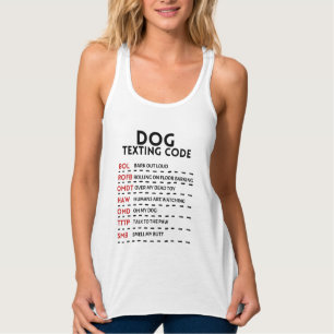Dog Texting Code Singlet