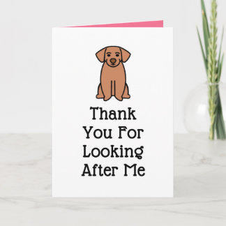 Dog Thank You Card for Pet Sitter