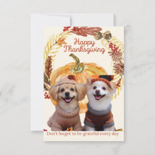 Dog Thanksgiving/Thank You Card