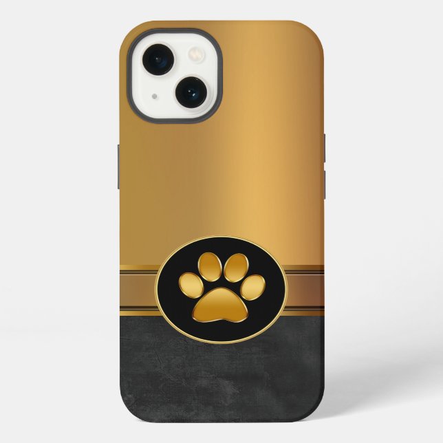 Dog Theme Paw Print iPhone Case (Back)