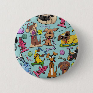 Dog Themed Collage 6 Cm Round Badge