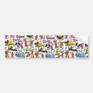 Dog Themed Collage Bumper Sticker