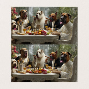 "Dog-themed design featuring elegant, relaxed dogs Business Card