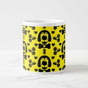 Dog Themed Patterned Large Coffee Mug