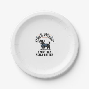 Dog Therapy Shirt Vintage Engraved Dog Lover Gift_ Paper Plate