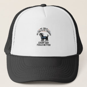 Dog Therapy Shirt Vintage Engraved Dog Lover Gift_ Trucker Hat