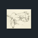 Dog Tired Canvas Print<br><div class="desc">Dog Tired drawing by Ethan Harper</div>