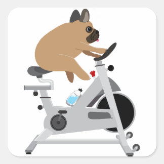 Dog Tired Square Sticker