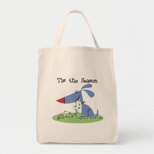 Dog Tis the Season Holiday Tshirts and Gifts Tote Bag (Front)