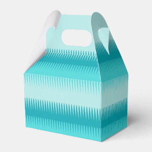 Dog tooth lines teal blue green thank you gift box