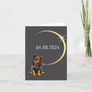 Dog Total Solar Eclipse 2024 Totality Funny Dog Gl Card