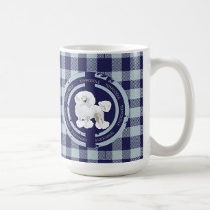 DOG TOY POODLE (BLUE) COFFEE MUG