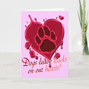 Dog Tracks! Customised Greeting Card