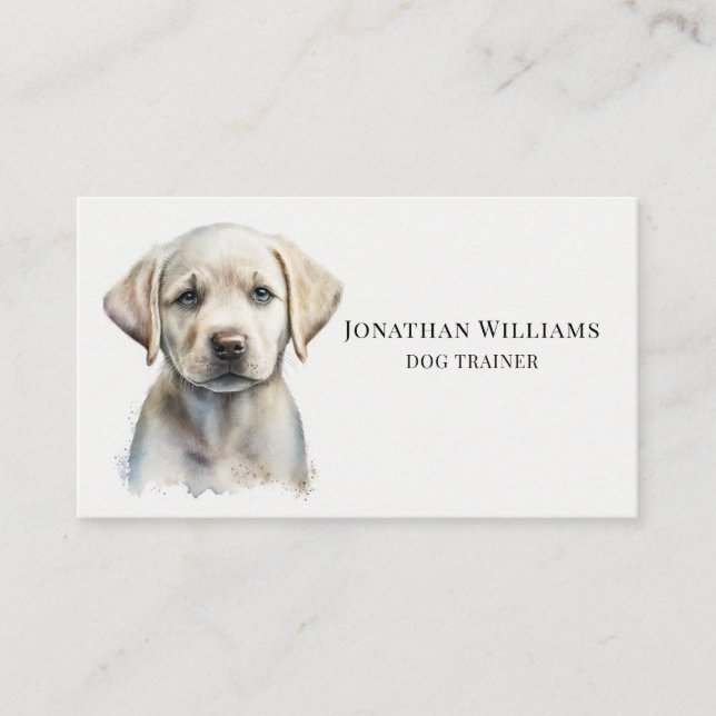 Dog Trainer Behaviorist Obedience Trainer Business Card (Front)