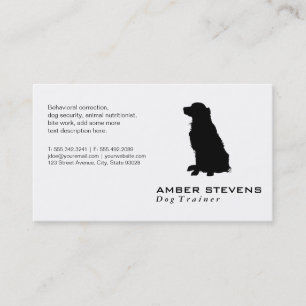 Dog Trainer Breeder Business Card
