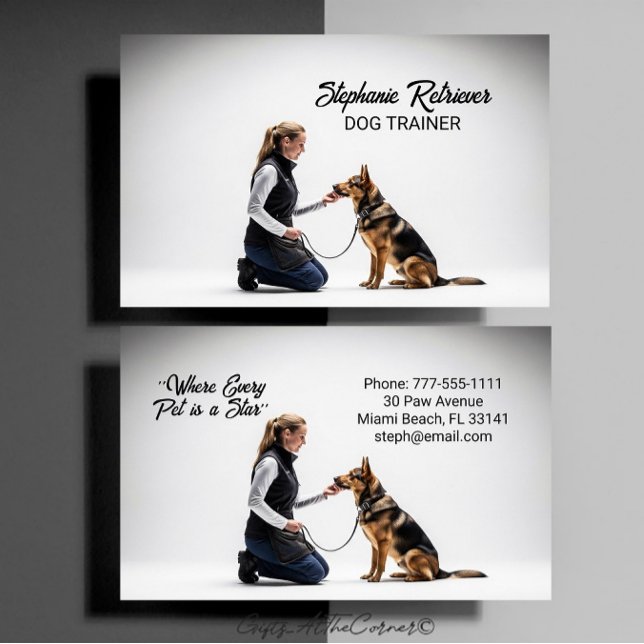 Dog Trainer Business Card (Creator Uploaded)