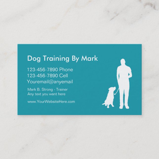 Dog Trainer Business Cards (Front)