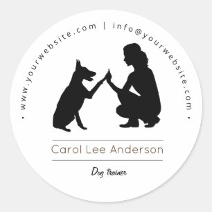 Dog trainer / Dog training Classic Round Sticker