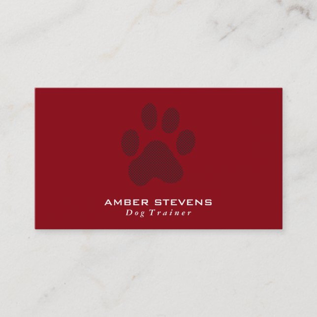 Dog Trainer | Doggy Paw Business Card (Front)