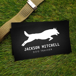 Dog trainer - K9 Trainer Black and white Business Card