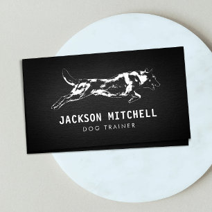 Dog trainer - K9 Trainer Black and white Business Card