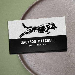 Dog trainer - K9 Trainer Black and white Business Card