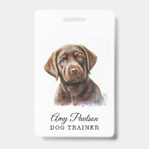 Dog Trainer Pet Services Badge ID Badge