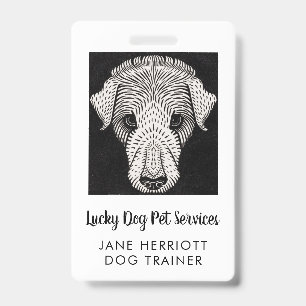 Dog Trainer Pet Services Badge ID Badge