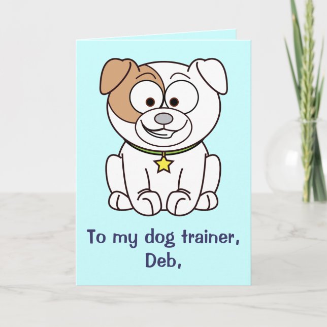 Dog Trainer Thank You Customisable Card (Front)