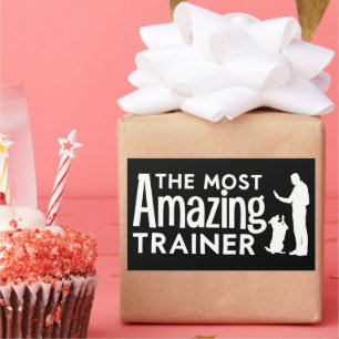 Dog Trainer The Most Amazing Trainer Funny Gifts Rectangular Sticker