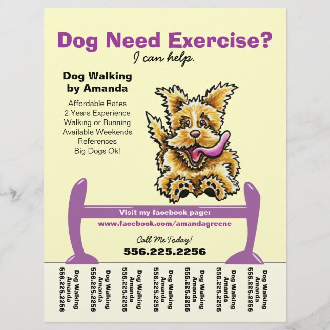 Dog Trainer Training Active Terrier Tear Sheet (Front)