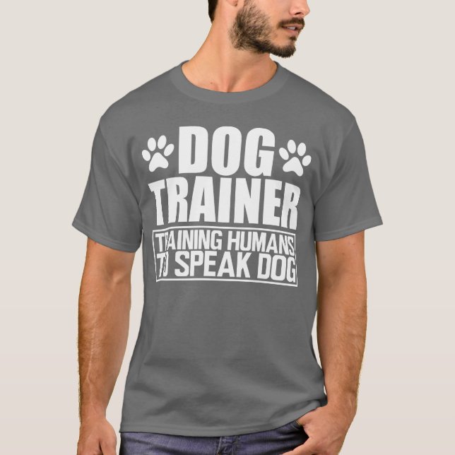 Dog trainer training humans to speak dog boy retro T-Shirt (Front)
