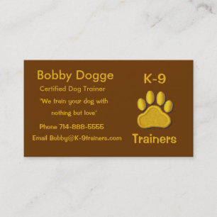 Dog Trainers Business Card