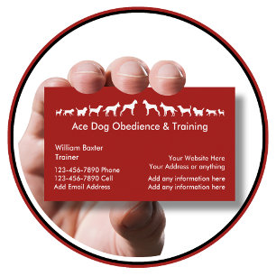 Dog Training And Obedience Business Card