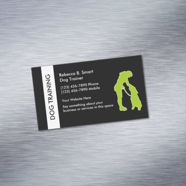 Dog Training Business Card Magnet (In Situ)
