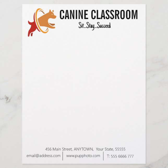 Dog Training Business Custom  Letterhead (Front)