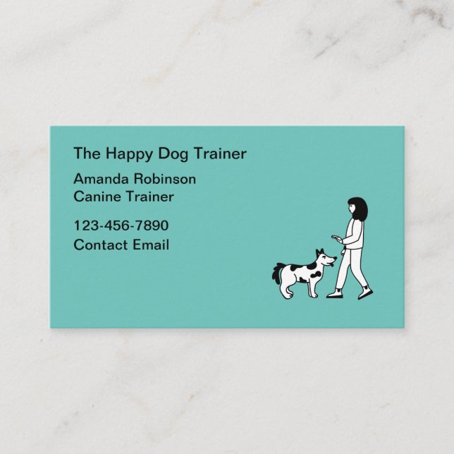 Dog Training Class Instructor Business Card (Front)